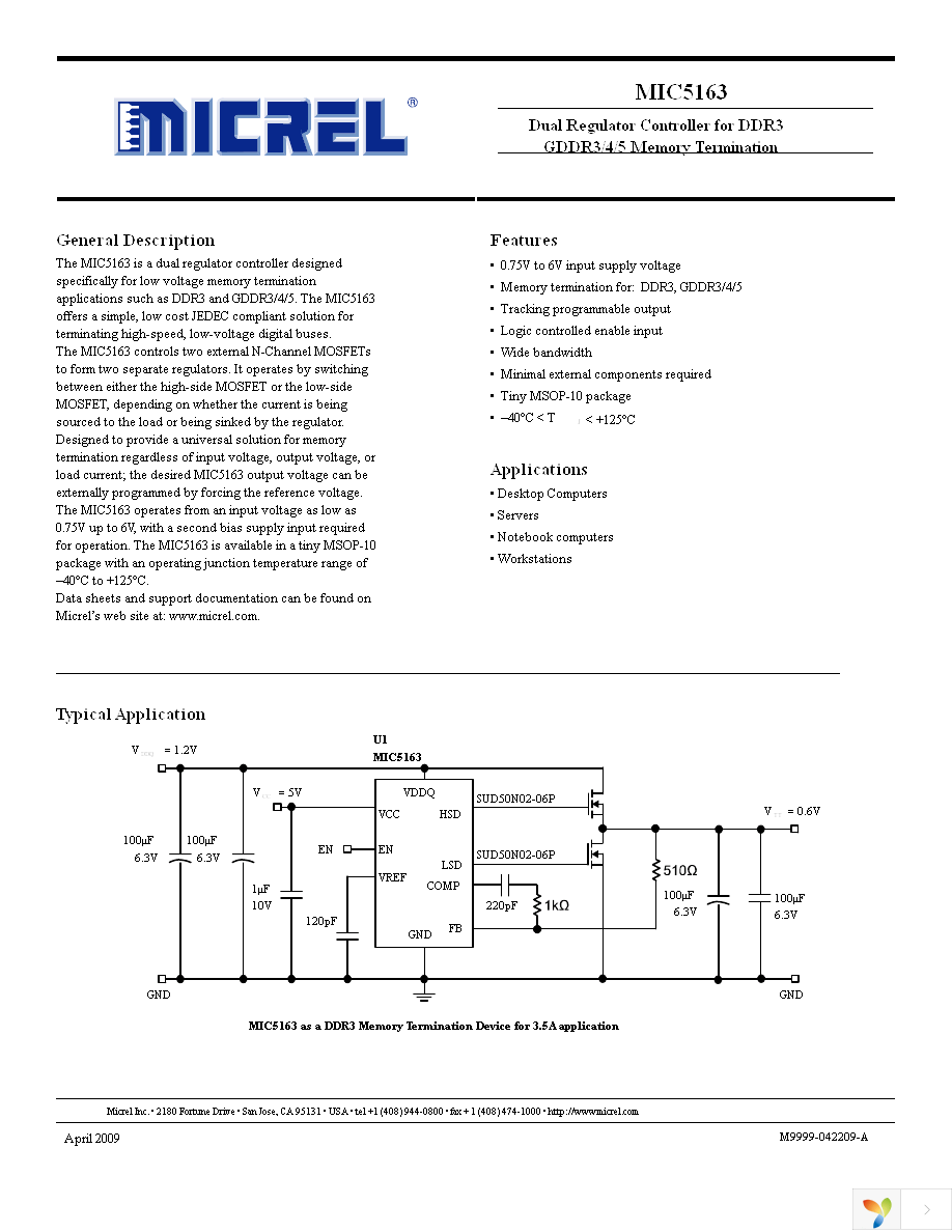 MIC5163YMM TR Page 1